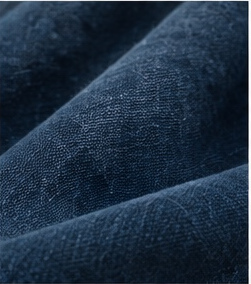 Close-up of indigo-dyed cotton